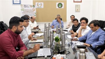 Rajeev Singh, Founder of Sansar Green, presenting the "Soil to Bazaar" agricultural innovation model while representing Jharkhand at the PM-RKVY National Agri Startup Investment & Evaluation Program at CCS-NIAM, Jaipur.